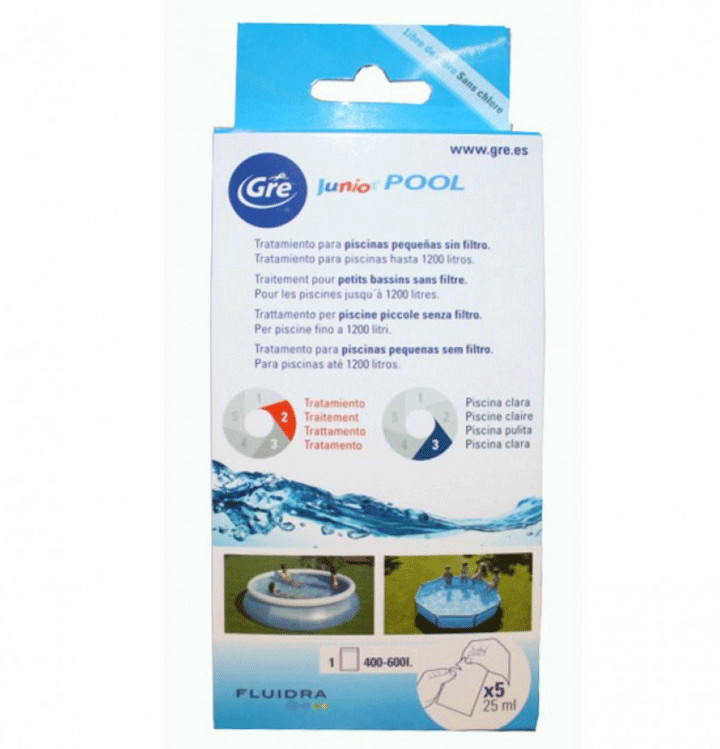 GRE JUNIOR PISCINA TRATAMIENTO QUÍMICO PARA PISCINAS PEQUEÑAS SIN FILTRACIÓN