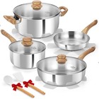 KOCH SYSTEME CS Stainless Steel Pots and Pans Set, Professional 18/10 Cookwar...