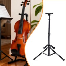 Violin Stand with Bow Holder Musical Instrument Accessory for School Studio