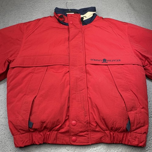 Vintage Tommy Hilfiger Jacket Mens Extra Large Red Down Puffer Sailing 90s Flag by Tommy Hilfiger, Size XL, $49.99 - Photo 11
