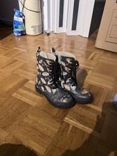DOGO Damen Boots Stiefelette Stiefel Schwarz Bunt Motive Prints Vegan Gr. 37