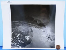 NASA PHOTO March 7, 1965 vtg GEMINI IV Earth-Sky View Florida / 8 x 10" B & W