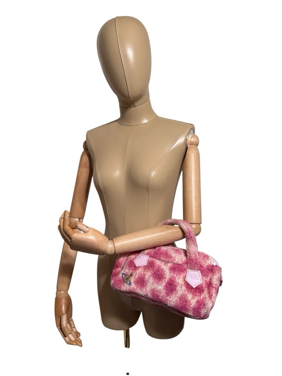 vivienne westwood レオパード巾着 Vtg Vivienne Westwood Orb Logo Pink Leopard Terry Cloth Bag | eBay