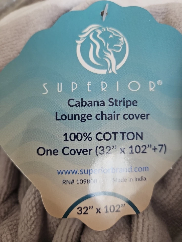 Funda para sillón o chaise toalla a rayas cabaña SUPERIOR Foto 2 de 2