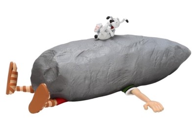 Figura - Asterix: Plastoy - Tirelire Idefix Et Le Romain Ecrase