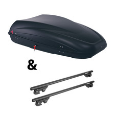 Für Renault Megane Grand T. III - Dachträger Menabo Sherman & Dachbox Krono 400