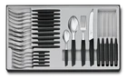 Victorinox - Swiss Modern Cutlery Set, 24 Pieces - Black - 6.9093.11W.24