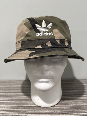 Adidas Originals Trefoil Logo Camouflage Bucket Hat Embroidered Summer  Outdoor