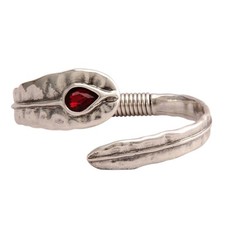 Feather Bracelet for Women Men Silver Cuff Bracelet Boho Feather Bangle Bracelet