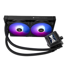 FW 240 SE ARGB Black-AIO CPU Liquid Cooler,IPS LCD Screen with 320  240 Resolut