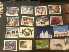 100 Assorted Christmas Greeting Cards Unused With Envelope Religious Holiday Lot