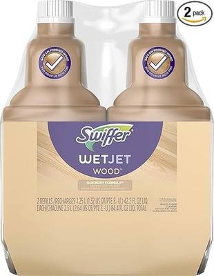 #ad Wetjet Wood Floor Cleaner Solution Refill 42.2 Oz 2 Pack $12.49