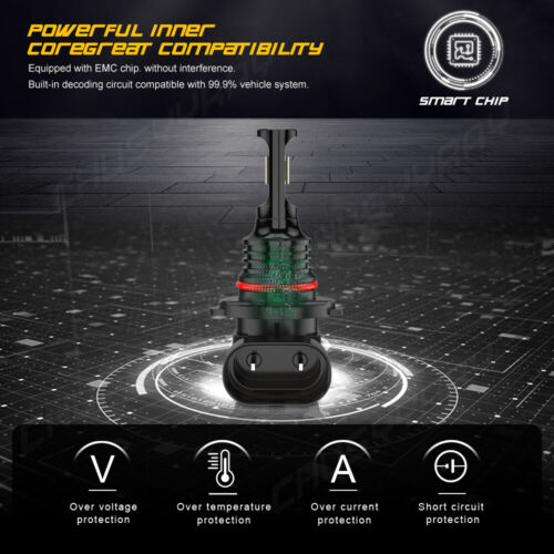 2X 9005 LED Headlight Bulb 6000K 100W Fit Honda Foreman Rubicon 500 Rancher 420 - Bild 10 von 11