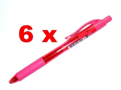 6x PINK Pentel Energel pen BL107 gel ink quick dry good for L R