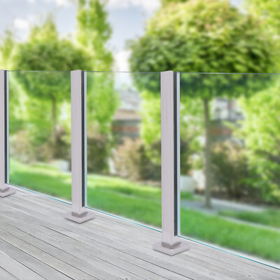 304 Stainless Steel Glass Railing End Post Brushed Silver 91 cm (35.8 in)