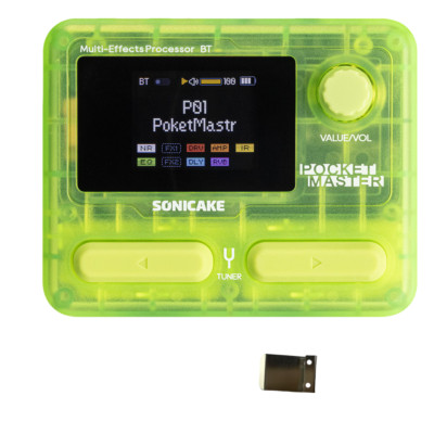 SONICAKE Pocket Master Guitar Modeling IR Cabinets Multi-Effects Pedal Stereo 