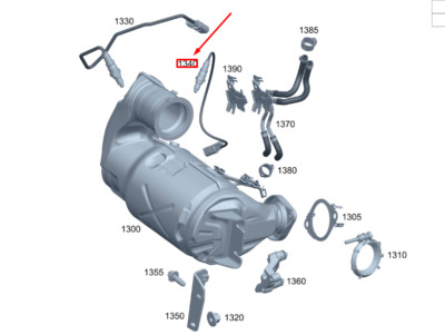 Neu MB GLA H247 Downstream Catalytic Converter Lambdasonde A0005427212 OEM