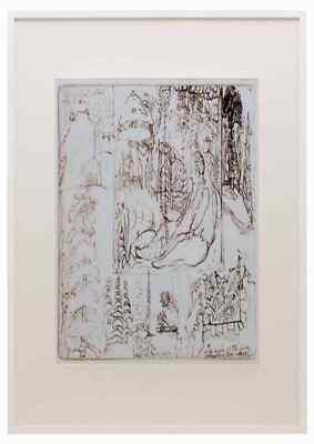Palmer Samuel Skizzenbuch Folio 5 Verso A4 A3 gerahmter Druck
