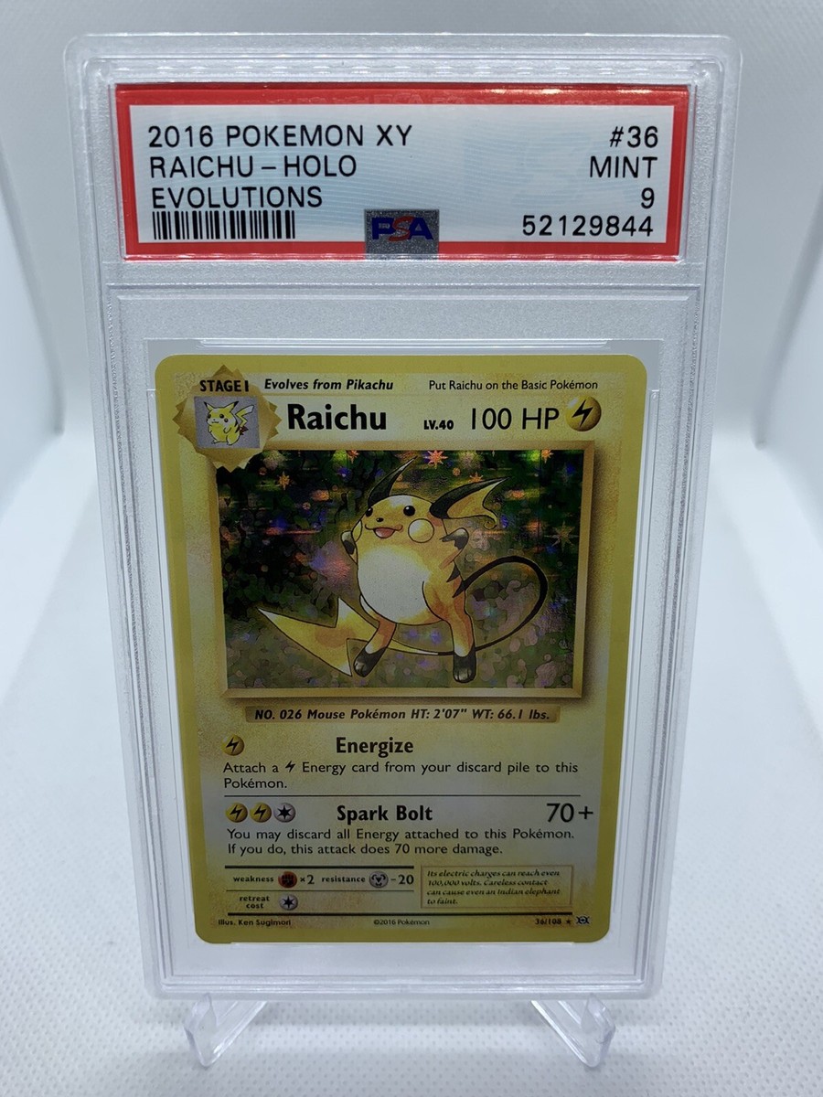 2016 Pokemon XY Evolutions Holo Raichu #36 PSA 9 MINT | eBay