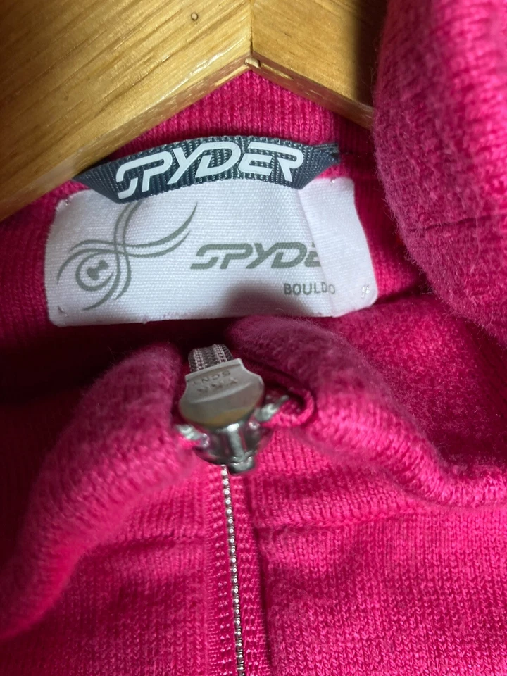 Suéter Spyder Mujer Medio Rosa Cachemira Lana Tejido Suave LEER Foto 3 de 3