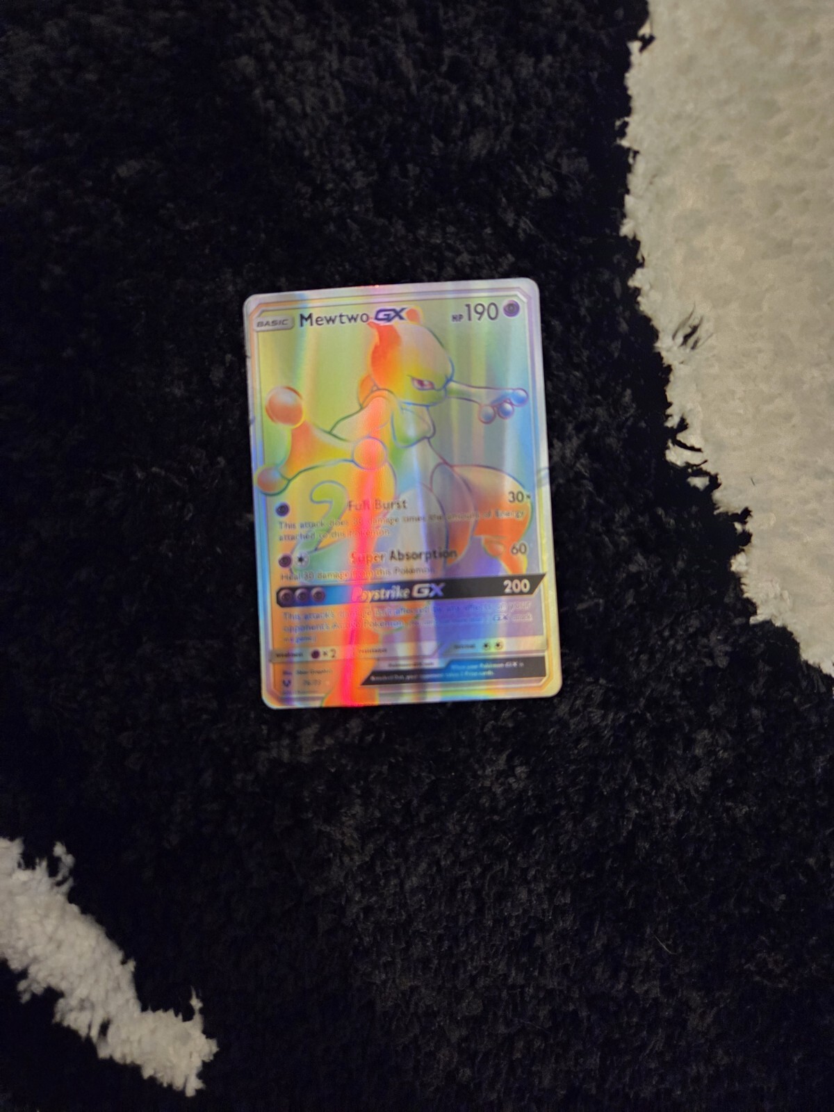 Pokemon Mewtwo GX Secret Rare Shining Legends 76/73 HP