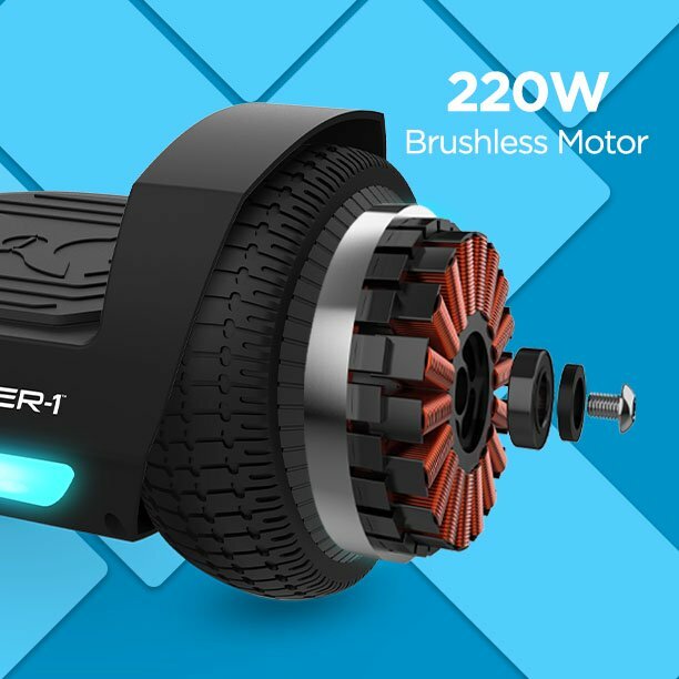Hover-1 Rebel Kids w/ LED Headlight, 6 m Max Speed, 130 lbs Max Weigh