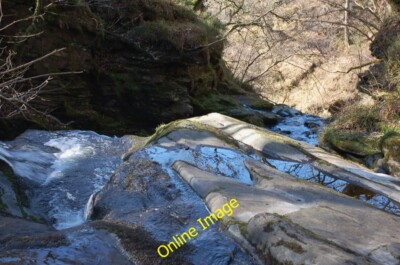 Photo 6x4 Above the Black Spout fall, Pitlochry The Edradour Burn flows o c2012