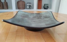 Rare Vintage Mid Century Modern Ikebana Alloy Carlsbad CA Pedestal Bowl! 