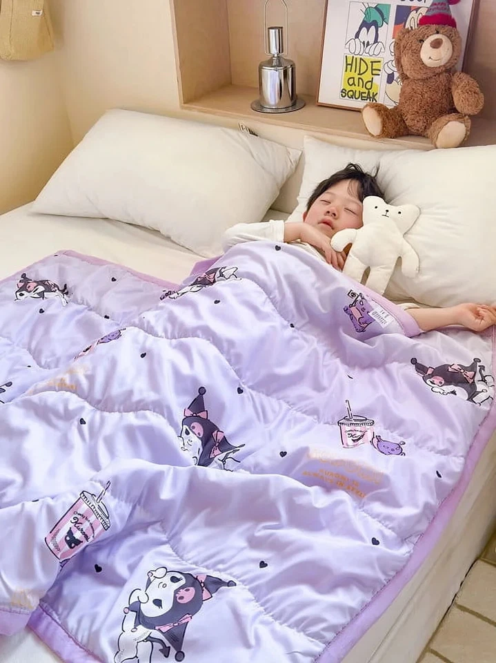 Edredón de verano Sanrio Kuromi Hello Kitty suave ligero edredón de algodón Foto 2 de 4