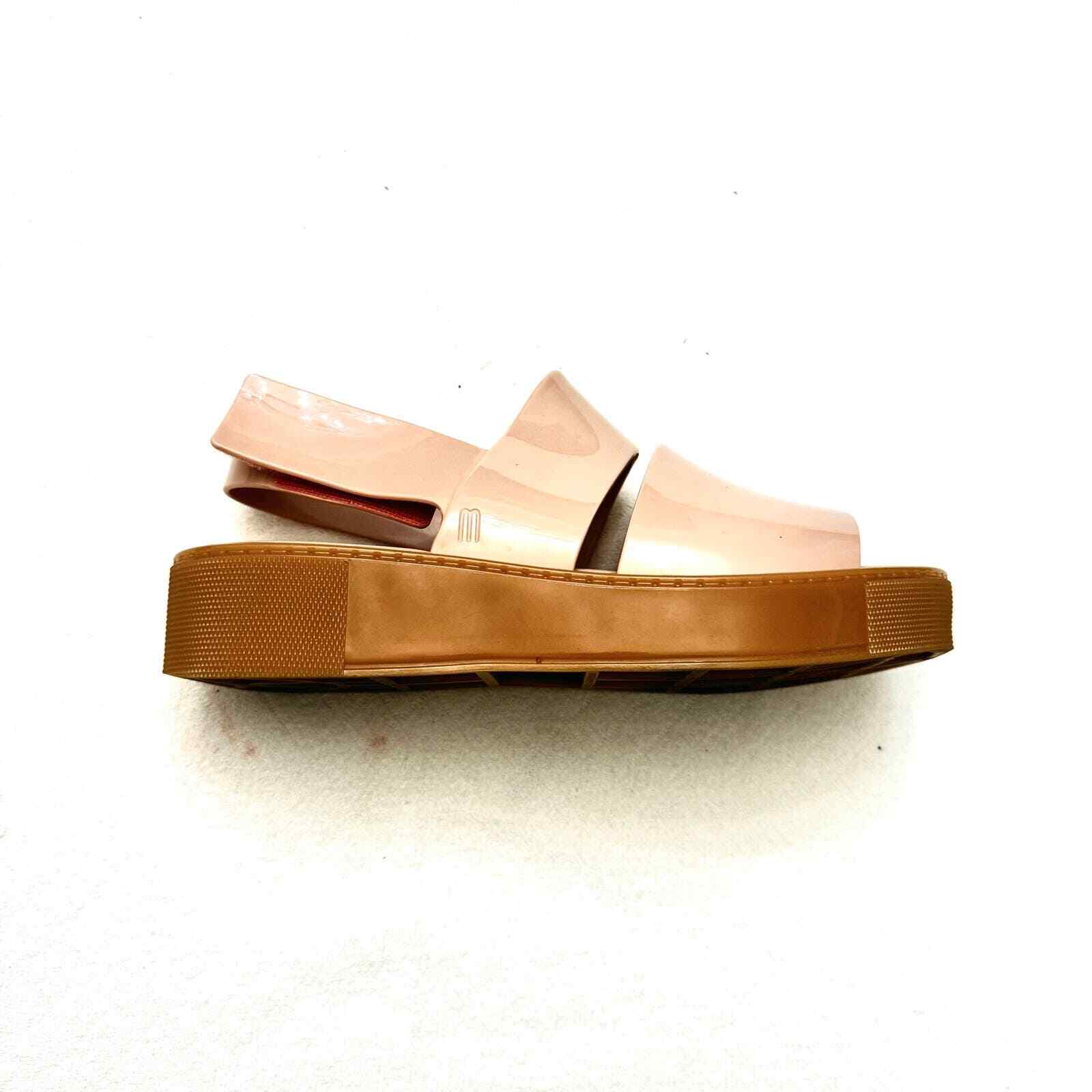 Melissa Nude Pink Platform Jelly Sandal Vinyl SZ39 Gem