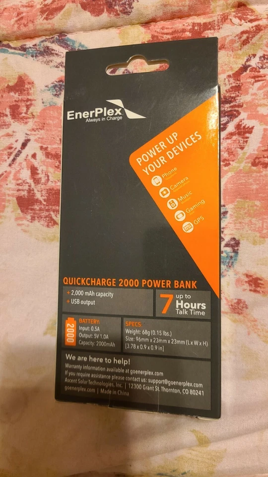 Banco de alimentación EnerPlex 2000 QuickCharge - Nuevo (sin abrir) Foto 2 de 2