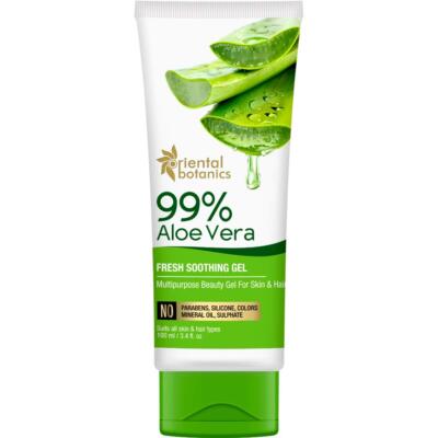 Oriental Botanics 99% Aloe Vera Gel Für Hydrate & Pflegend Haut & Haar 100g