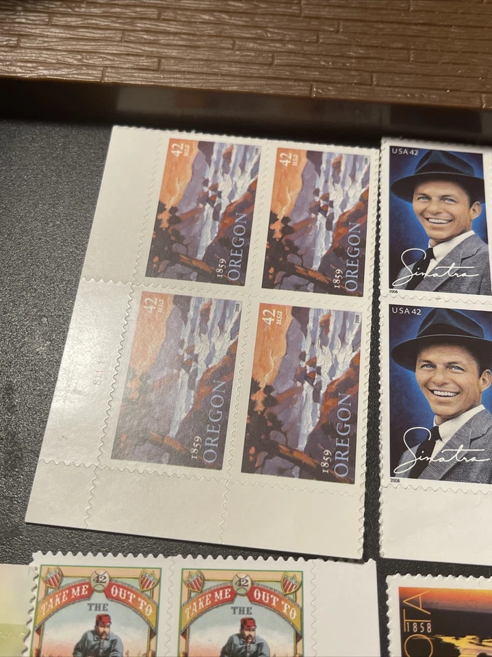 US Scott #4334-4376-4341-4334-4265-4266 (5) Plate Block Of 4 Us Stamps 42 Cents - Image 2 of 4