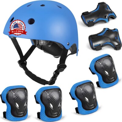 Juego De Rodilleras Y Coderas 7 En 1 Para Patinaje, Patineta, Ciclismo, Patinaje