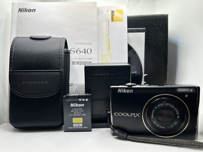 [Near Mint in Box] Nikon COOLPIX S640 Black 12.2MP 5x Digital Camera from Japan