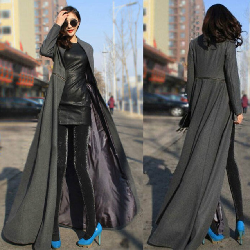 Ladies Winter Warm Wool Trench Coats Sexy Slim Fit Dress Jacket Party