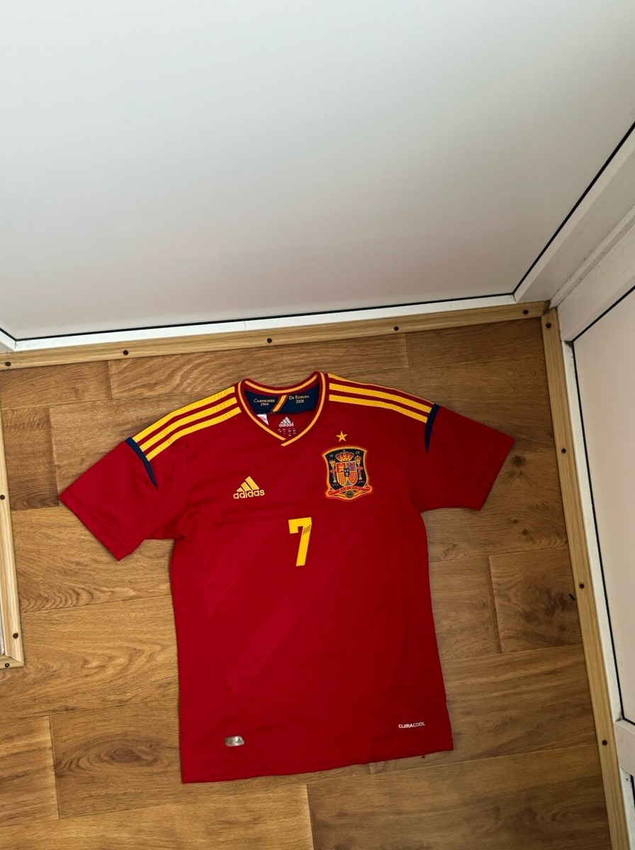 David Villa 7 Spain 2011 2012 National Soccer Team Jersey Football