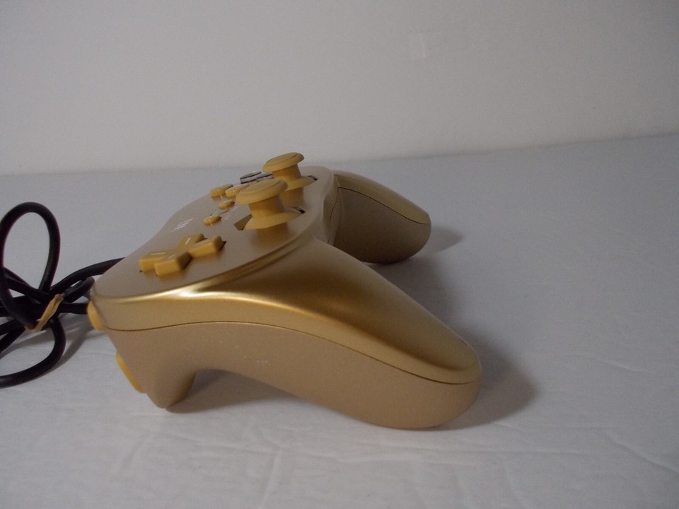 OEM GOLD Nintendo Wii Classic Pro Controller Gold RVL005 Tested Free S