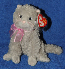 Original Ty Beanie Baby FLUFF Katze mit Tag Vitrinenst&uuml;ck Geschenk