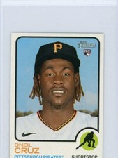 2022 Topps Heritage Mini Rookie #157 Oneil Cruz No 19 of 100