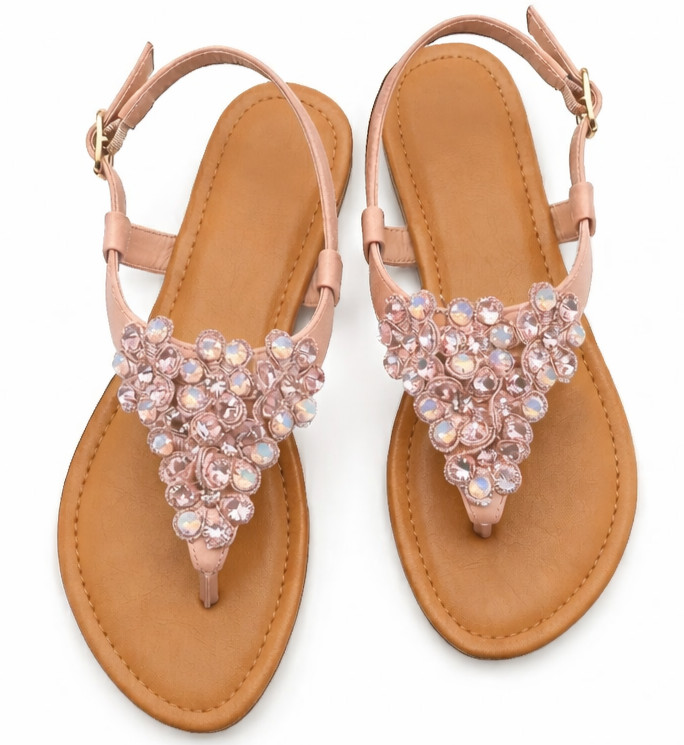 Womens Summer Sandals Casual Toe Post Comfy Dress Ladies Flat New Sandals Size