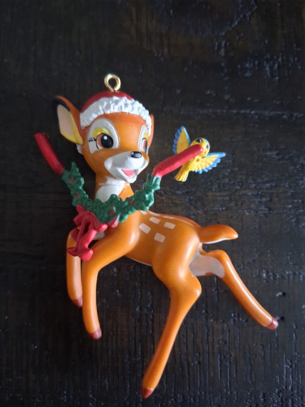 1987 DISNEY DEER DOE BAMBI CUTE CHRISTMAS TREE ORNAMENT ADORABLE