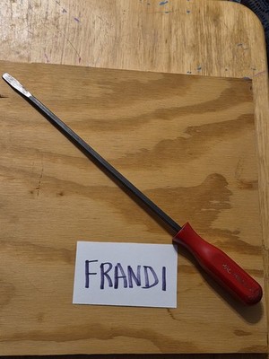 MAC PN10A 5/16'' Flat Head Screwdriver Red Hard Handle Sqaure Shank USA