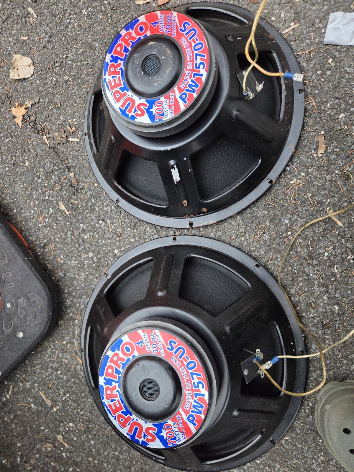 Vintage Old School Pyle Pro Woofers Pair PW1570-US