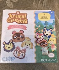 Animal Crossing Perler Fused Bead Craft Kit 4 Projects Hedgehog/Owl/Dog/Raccoon