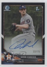 2018 Bowman Draft Chrome Pick Black Refractor 33/75 Jayson Schroeder Auto 1l2