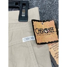 Cherokee Women's Vintage Pleated High Rise Tapered Leg Khaki Beige Pants Size 14