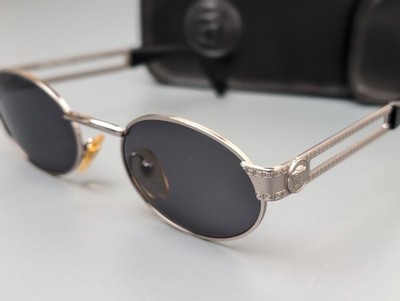 GIANNI VERSACE MOD S68 COL 76M Medusa Silver Oval Sunglasses