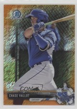 2017 Bowman Chrome Prospects Orange Shimmer Refractor 15/25 Chase Vallot 0o1