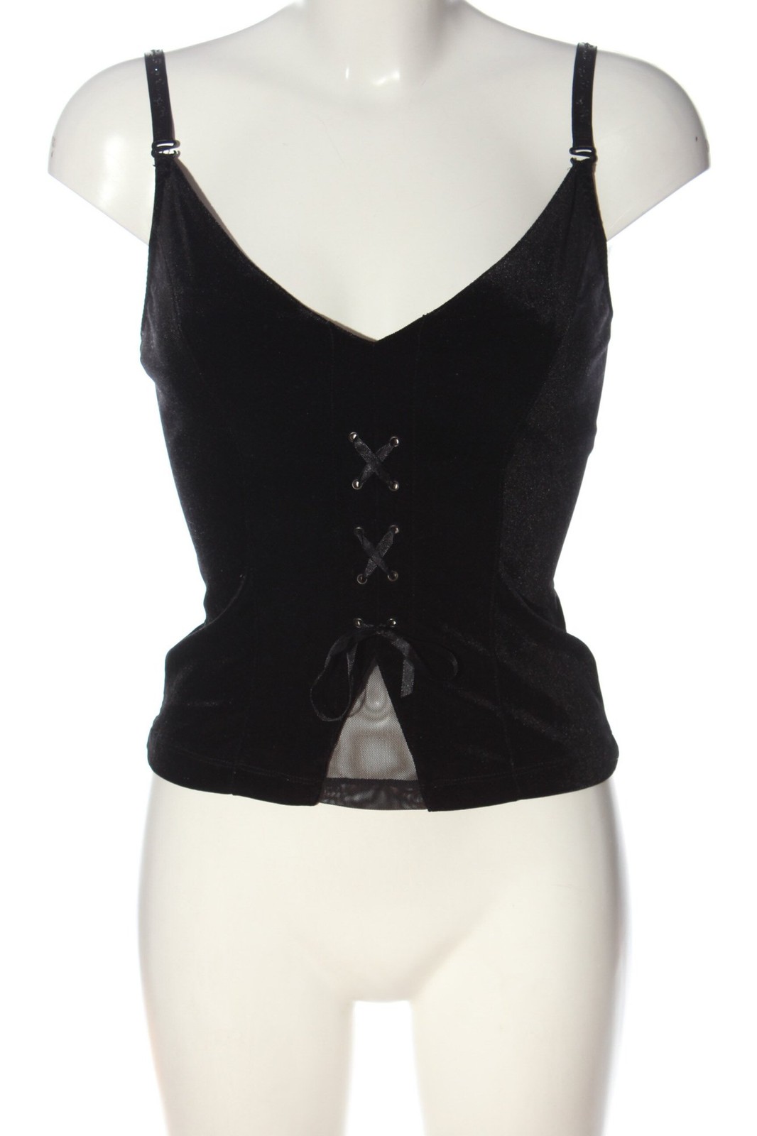 TCM Trägertop Damen Top Gr. DE 36 schwarz Elegant